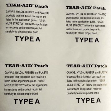 Tear Aid Kite Bladder Patch Repair Type A 6x6