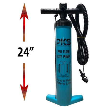 PKS Pro Flow V3 MEGA Kite Pump 24" for Kiteboarding SUP with measurement
