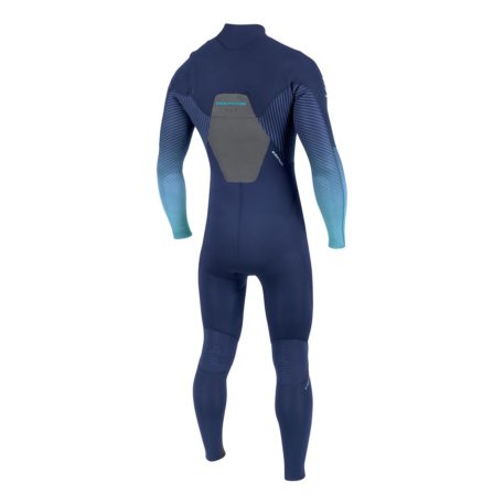 2020 Neil Pryde Mission 5/4/3 Front Zip Kiteboarding Wetsuit Navy/Ice Blue Back